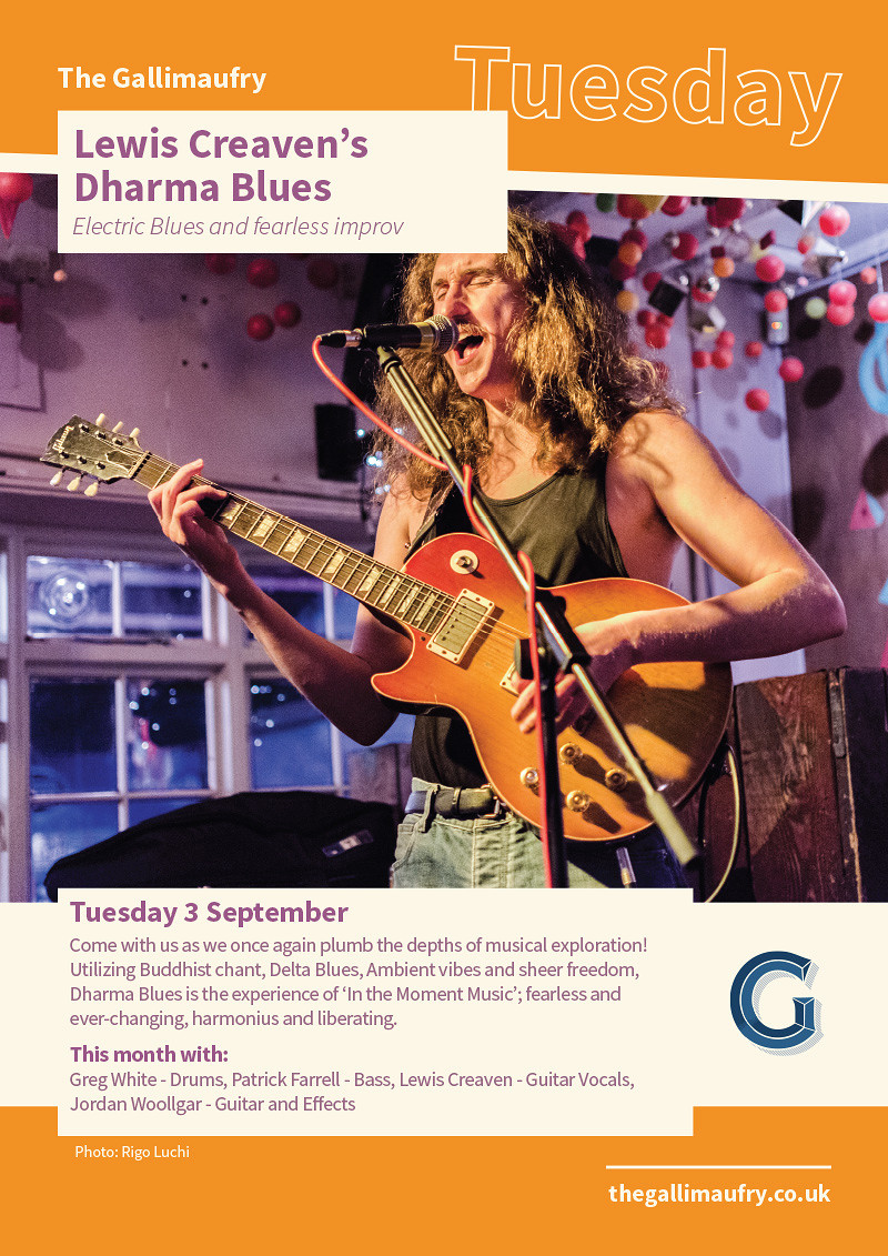 Lewis Creaven’s  Dharma Blues at The Gallimaufry