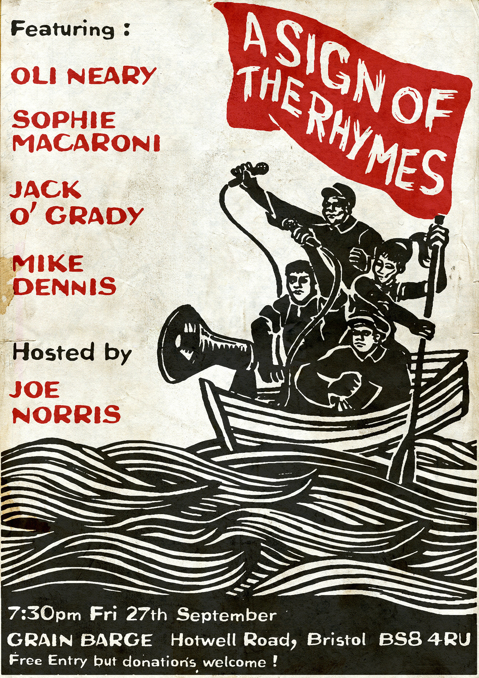 A Sign of the Rhymes at The Grain Barge