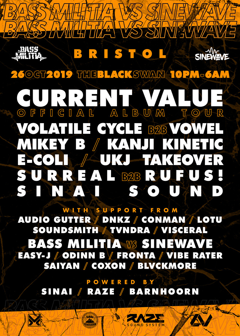 Bass Militia Vs Sine Wave W/ Current Value + MORE at Bass Militia Vs Sine Wave W/ Current Value, Mikey B, UKJ + More!