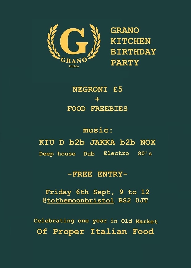 Grano Kitchen Birthday at To The Moon