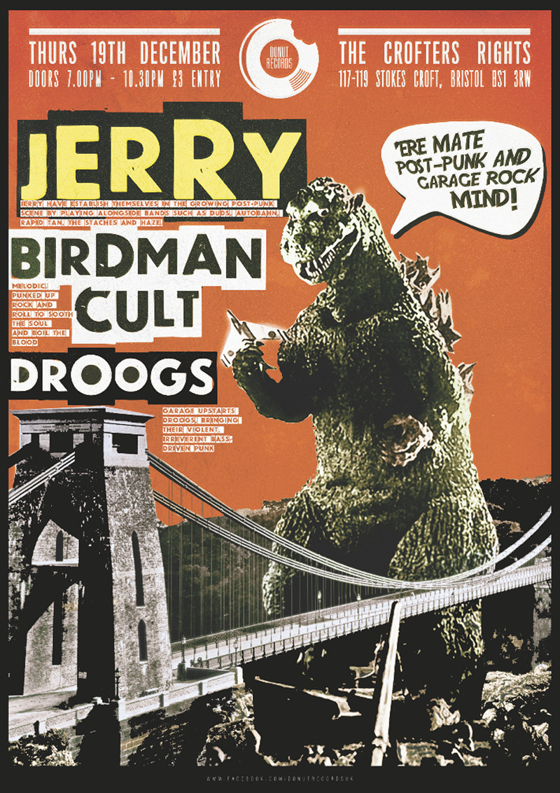 Jerry / Birdman Cult / DROOGS at Crofters Rights
