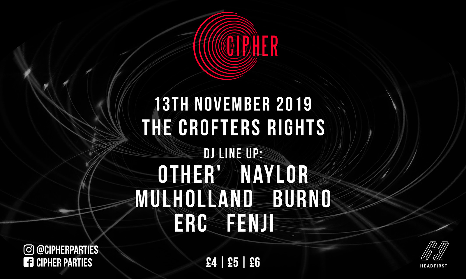 Cipher: The launch Party at Crofters Rights