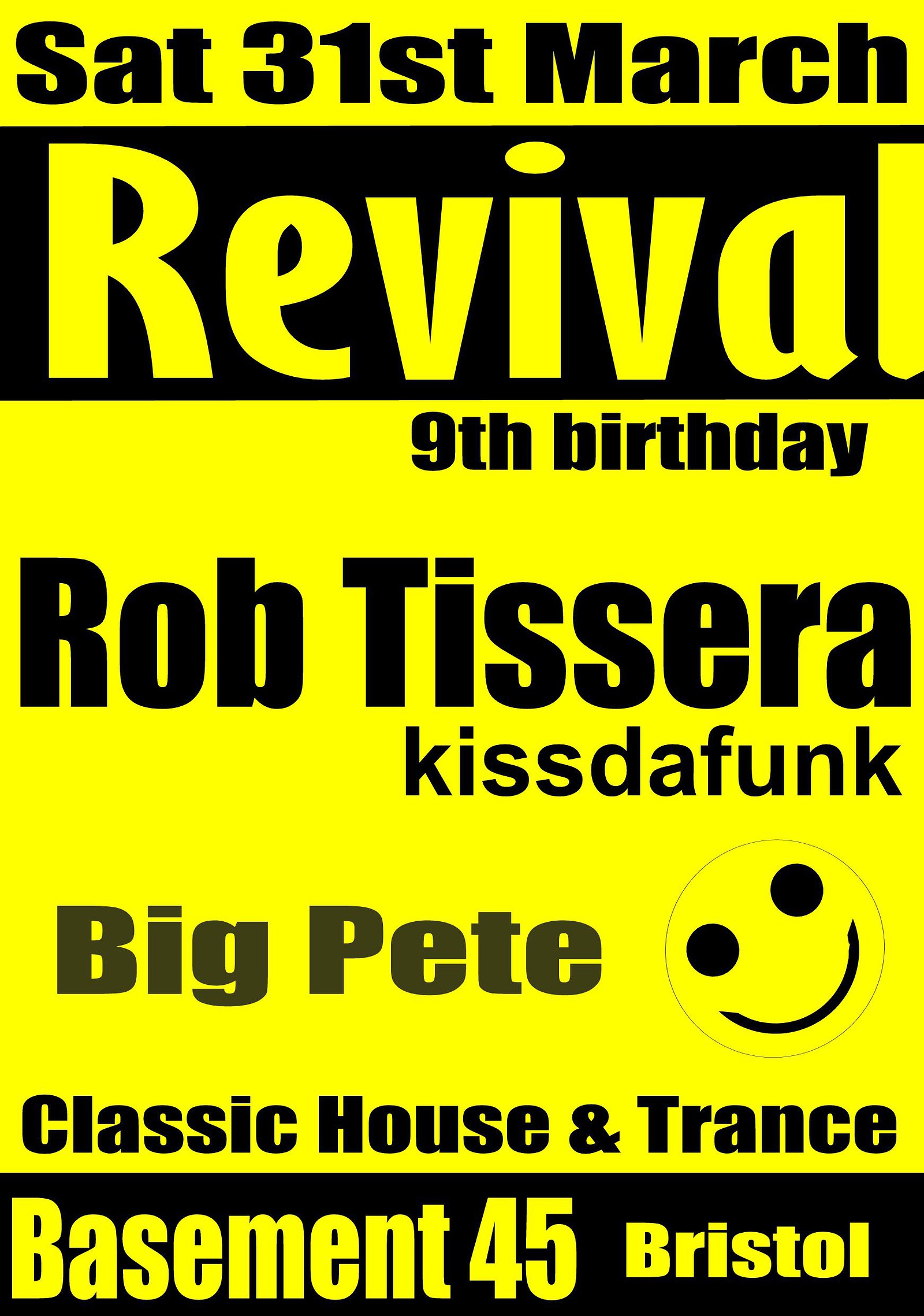 Revival's 9th Birthday Bosh at Basement 45