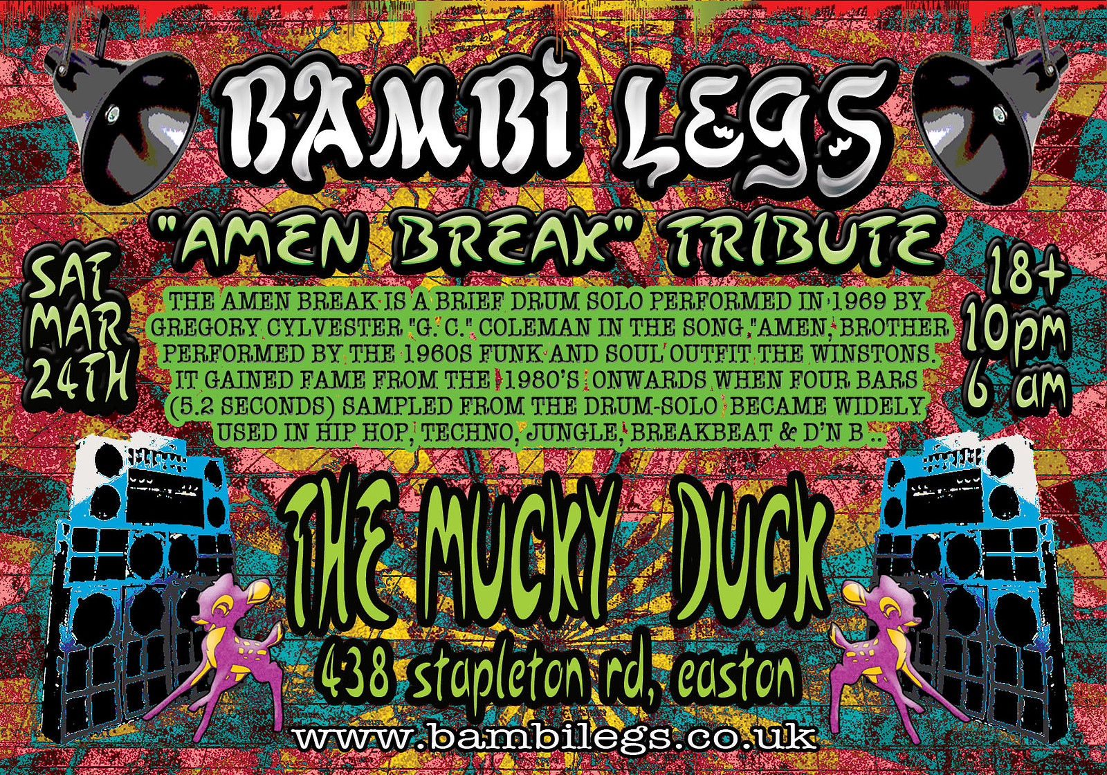 Bambi Legs"amen Break"tribute at The Dutty Duck