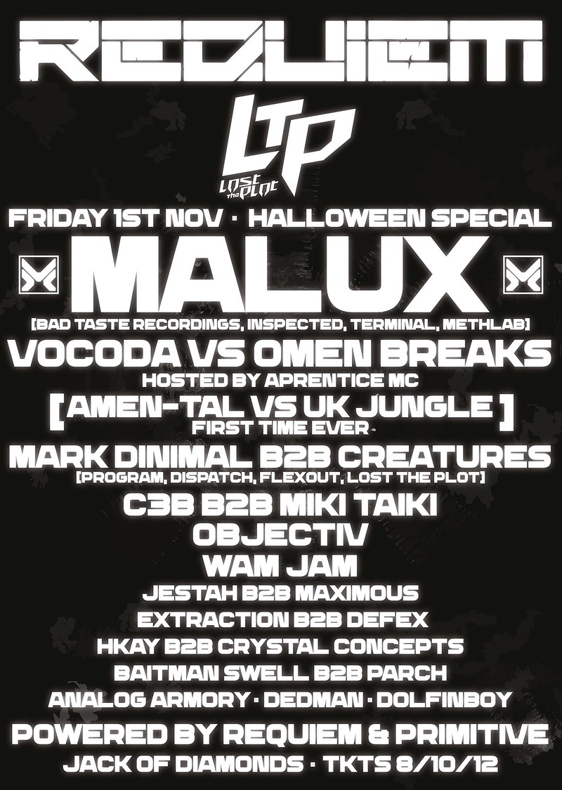 Lost The Plot Vs Requiem Halloween at Jack Of Diamonds