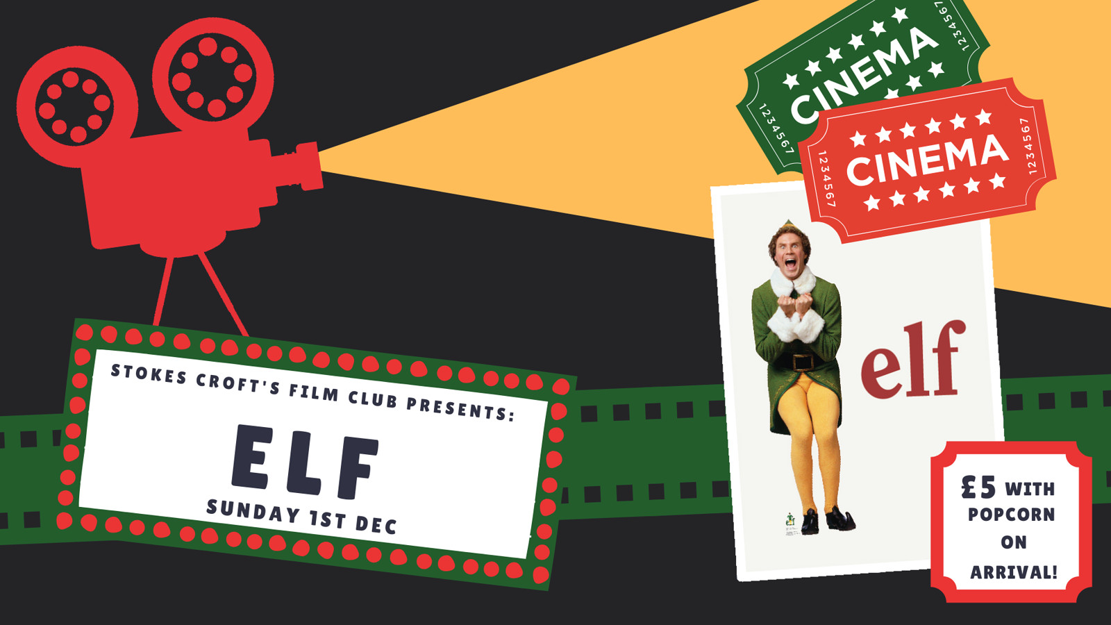 Elf Flim Screening at SCBG at Stokes Croft Beer Garden