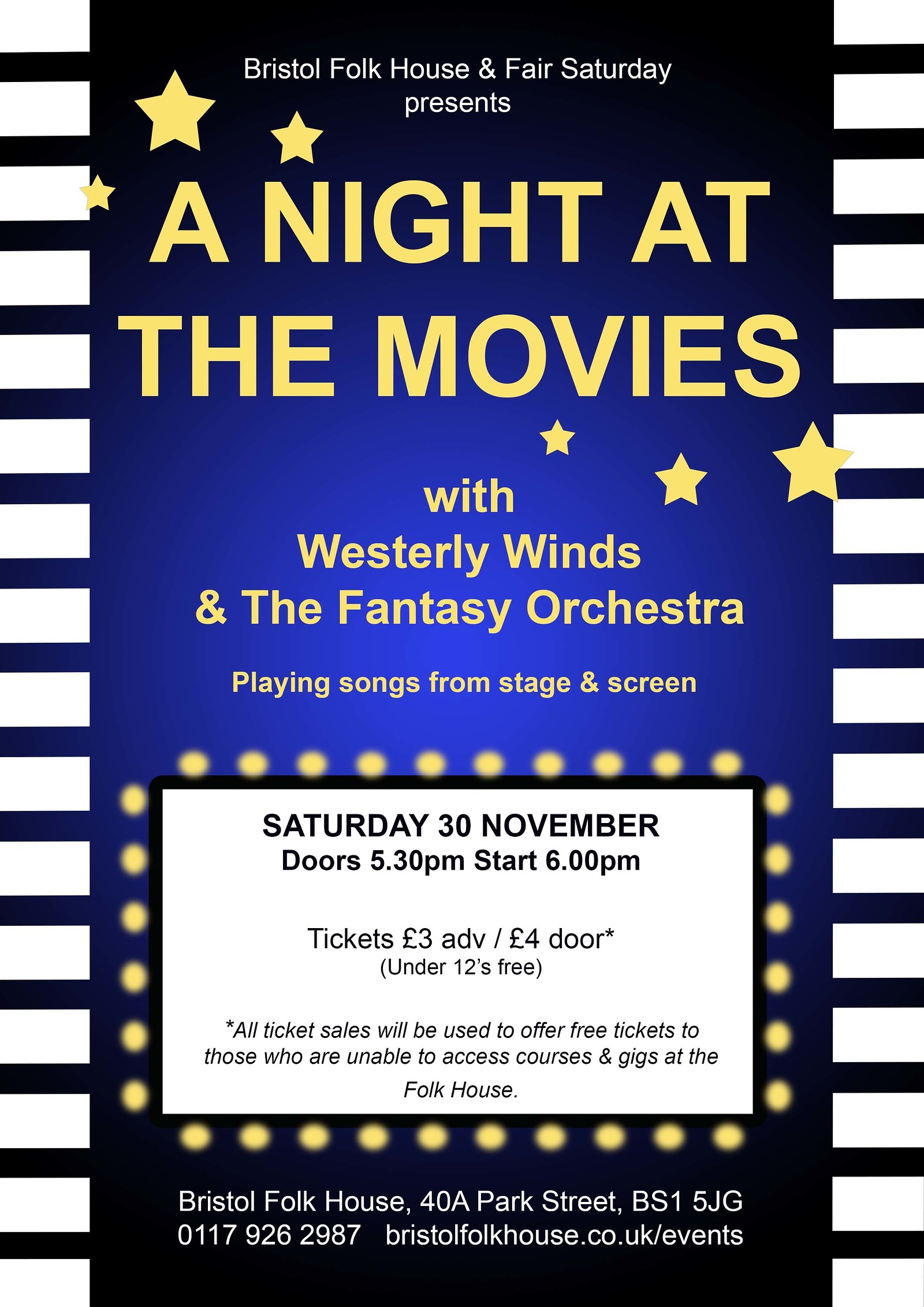 A Night at the Movies - Fair Saturday at Bristol Folk House