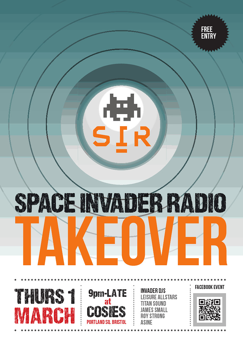 Space Invader Radio Takeover at Cosies