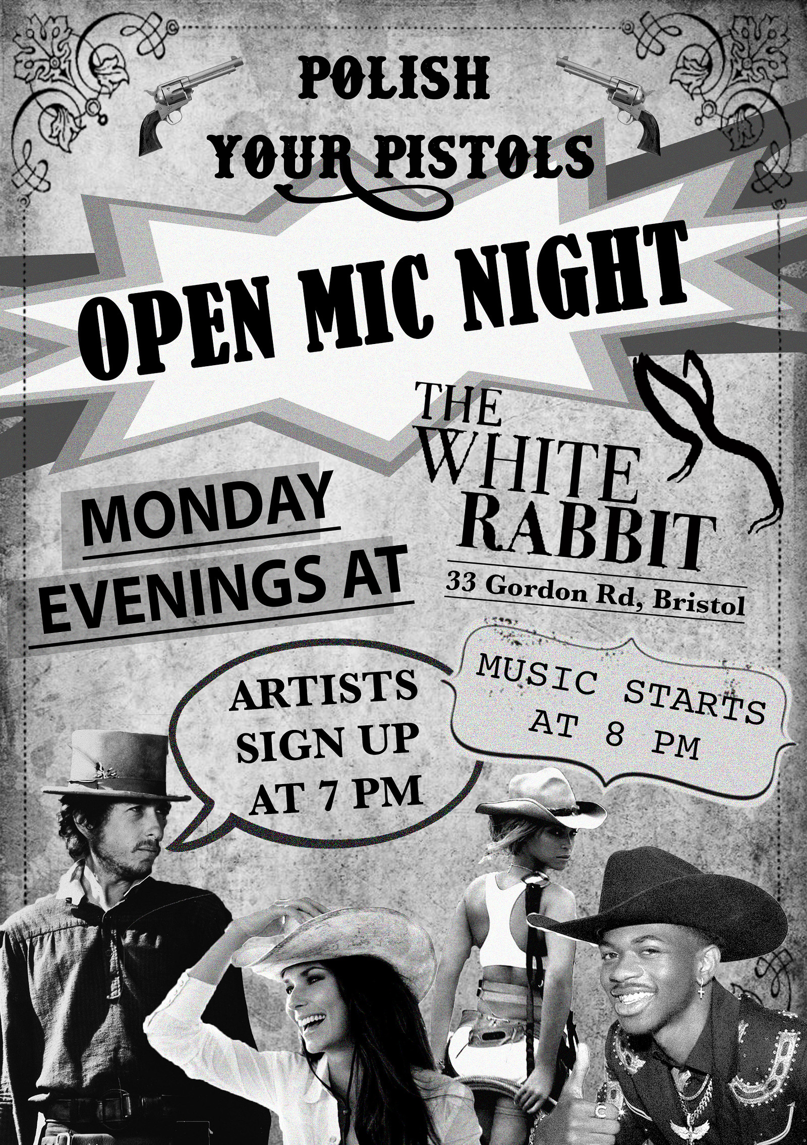 Polish Your Pistols - Open Mic Night at The White Rabbit