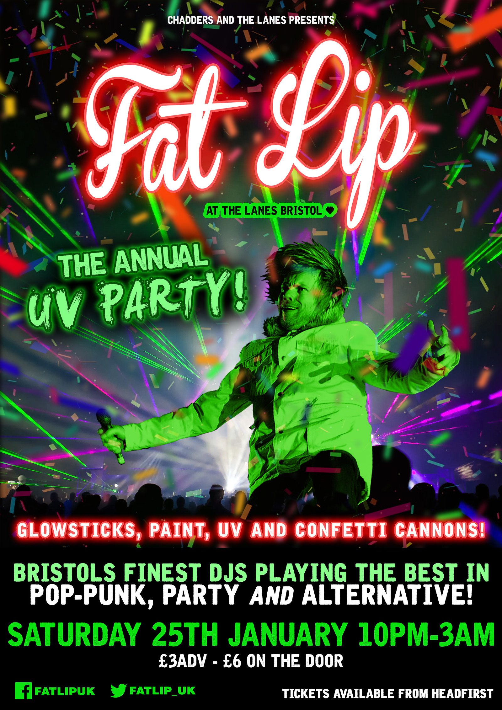 ★ FAT LIP ★ The Annual UV Party at The Lanes