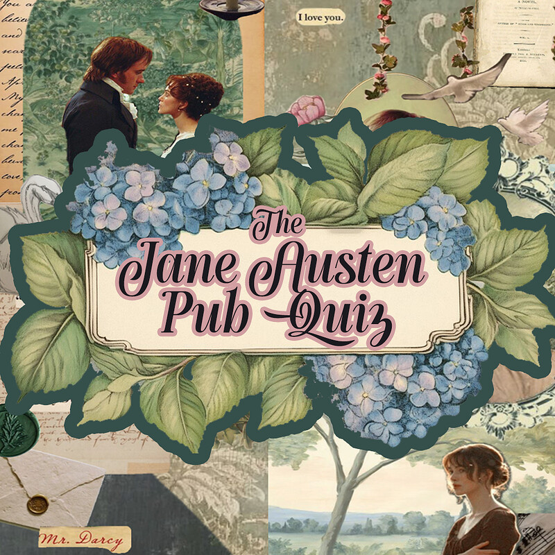 JANE AUSTEN PUB QUIZ at 6 O'Clock Gin Boat