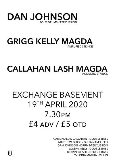 Cancelled - Dan Johnson + G K M + C L M at Exchange