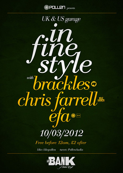 Pollen Presents: In Fine Style at The Bank