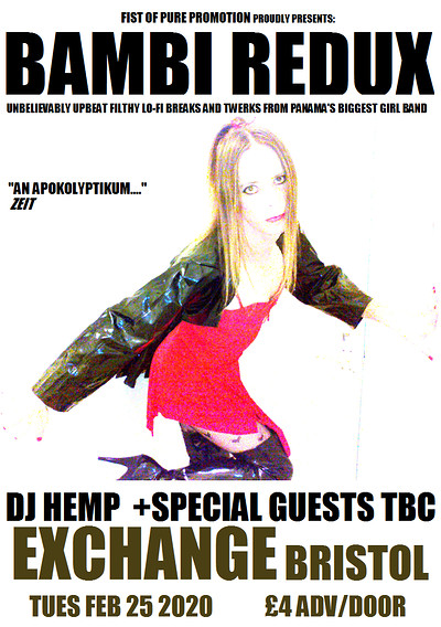 BAMBI REDUX plus DJ HEMP and MONKSILVER at Exchange