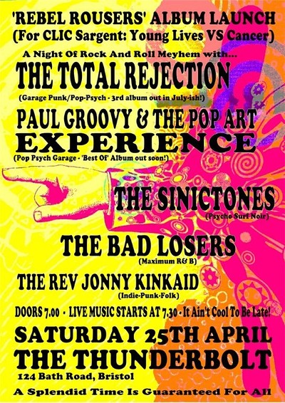 Charity Album Launch Benefit for Clic Sargent at The Thunderbolt