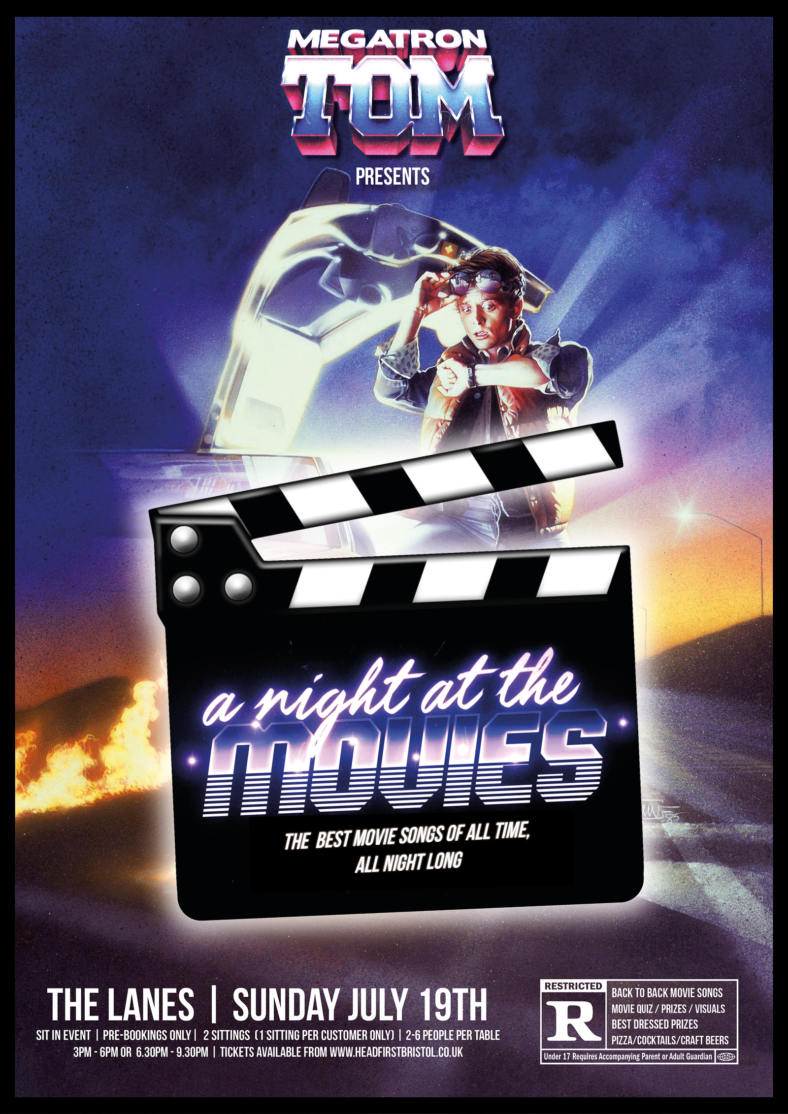 A Night At The Movies - The Lanes - Seated Pizza, at The Lanes