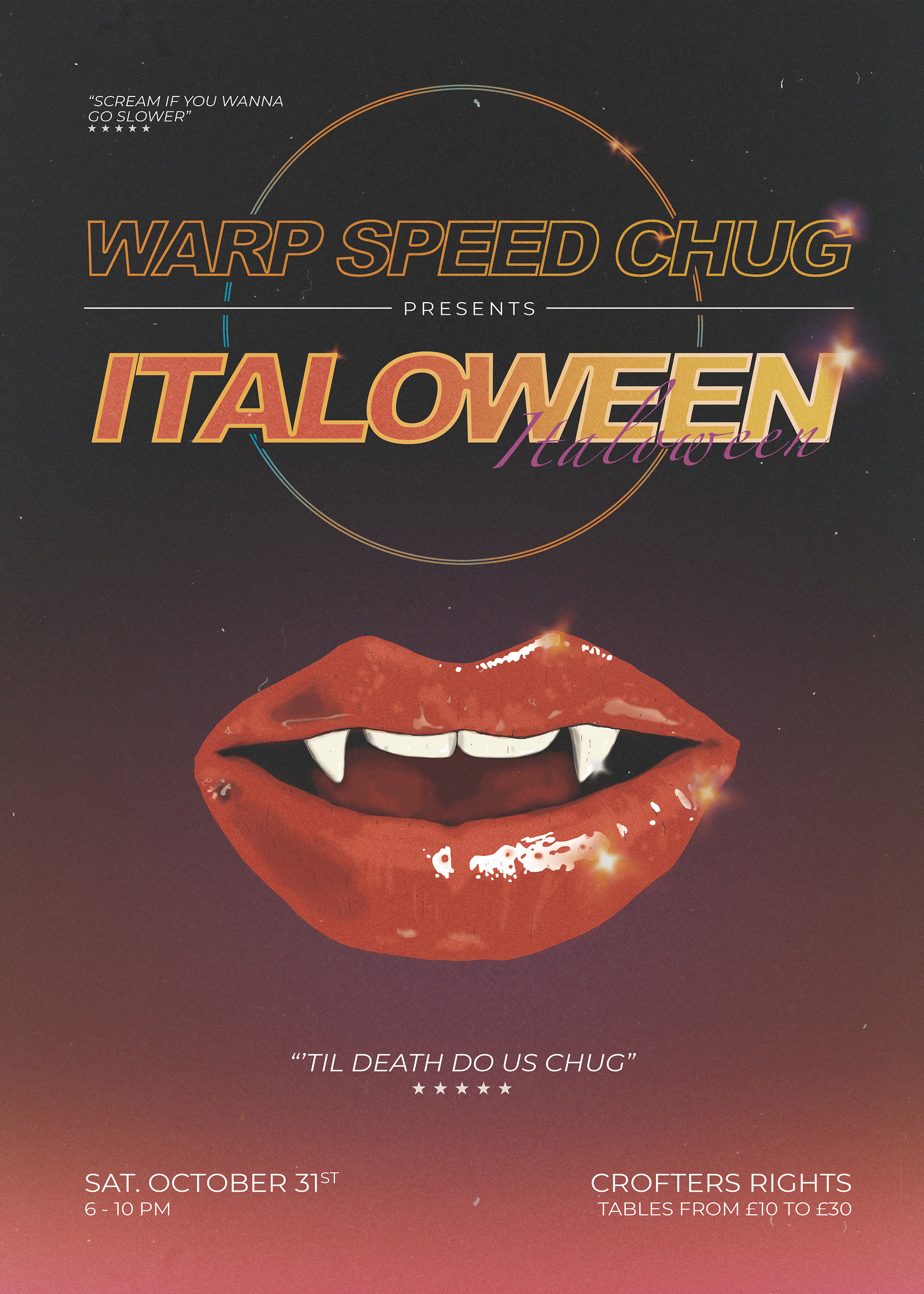 Warp Speed Chug: ITALOween at Crofters Rights