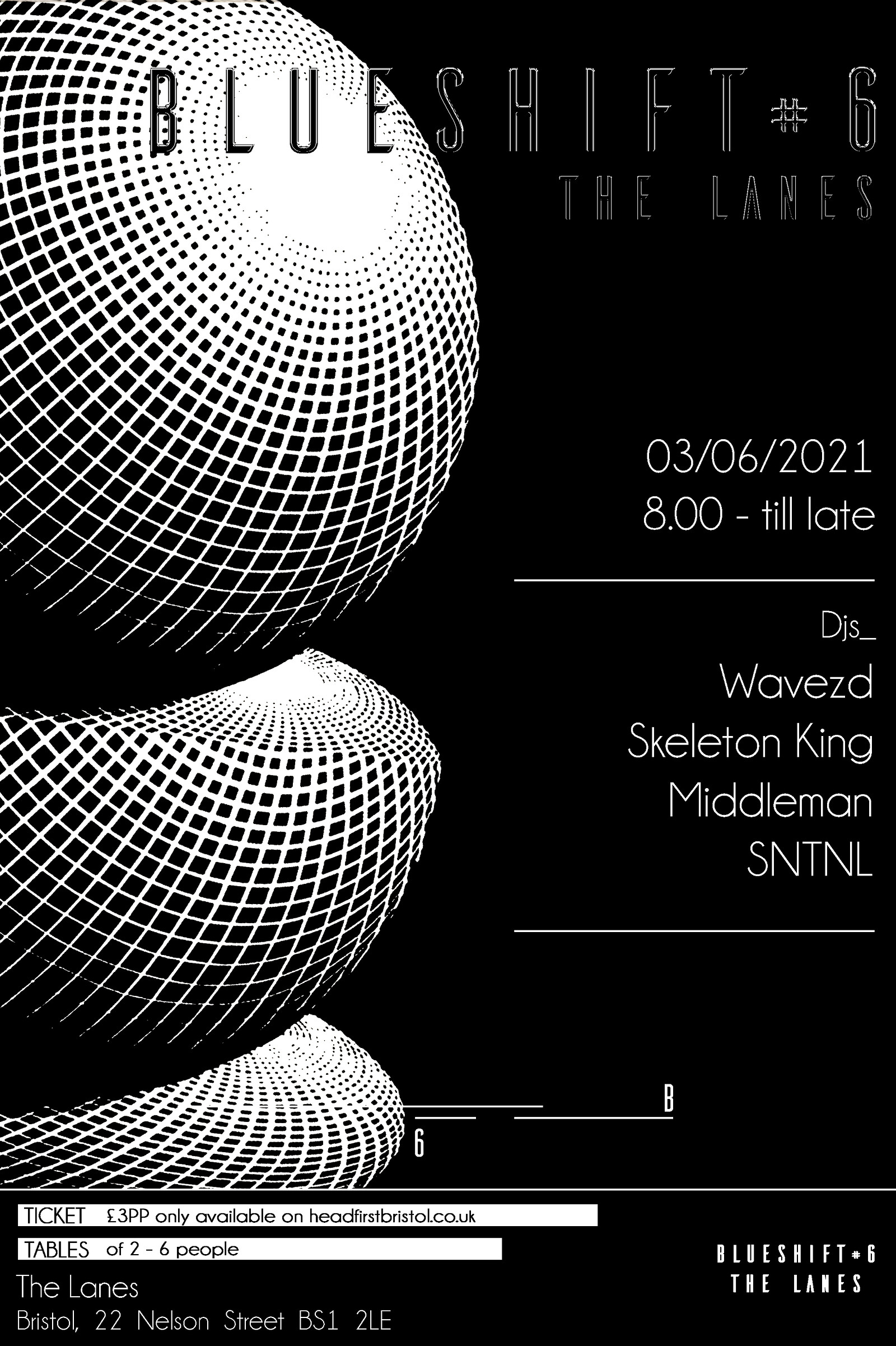Blueshift #6 Wavezd // Skeleton King + Residents at The Lanes
