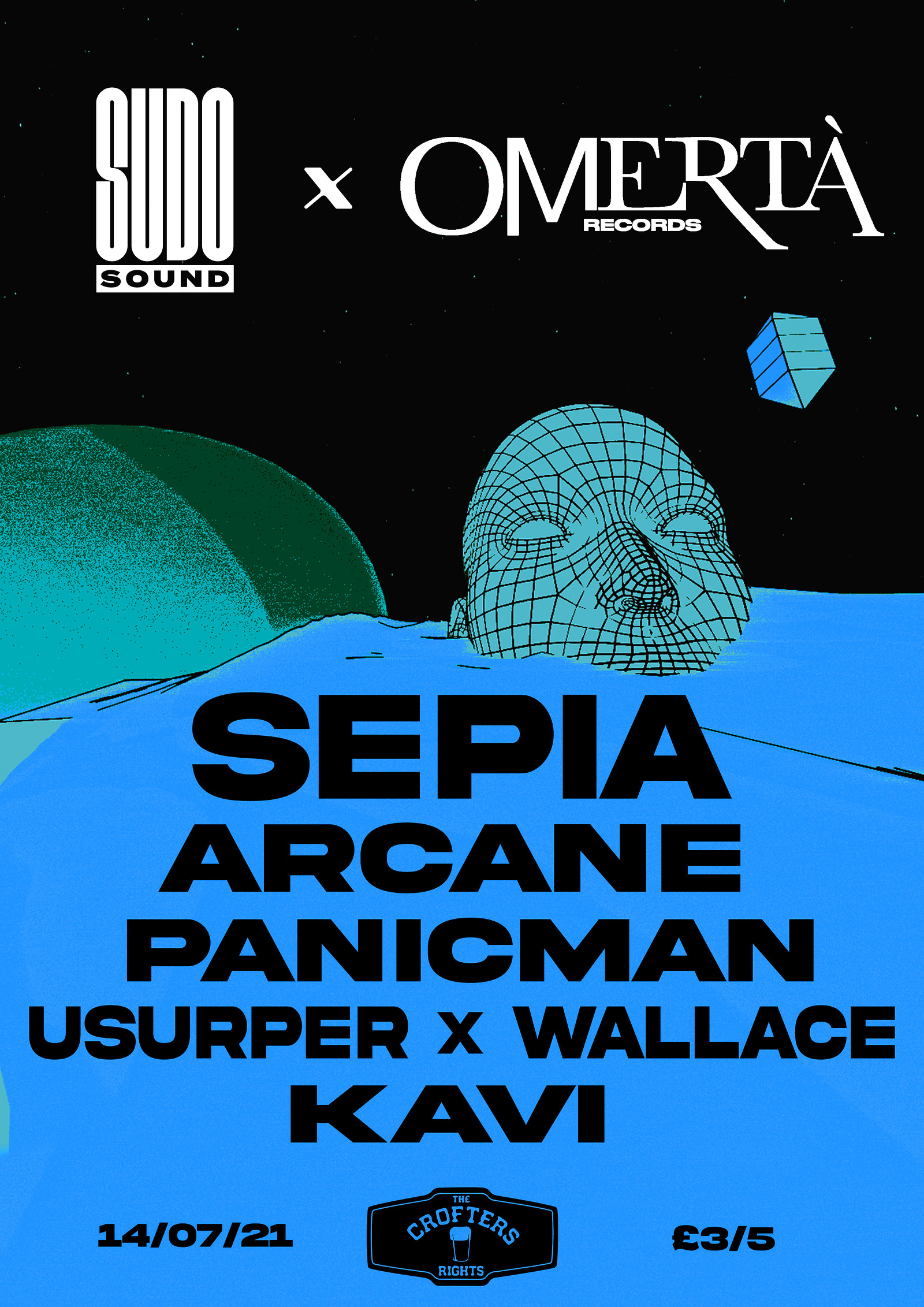 SUDO SOUND X OMERTÀ RECORDS: SEPIA + SUPPORT at Crofters Rights