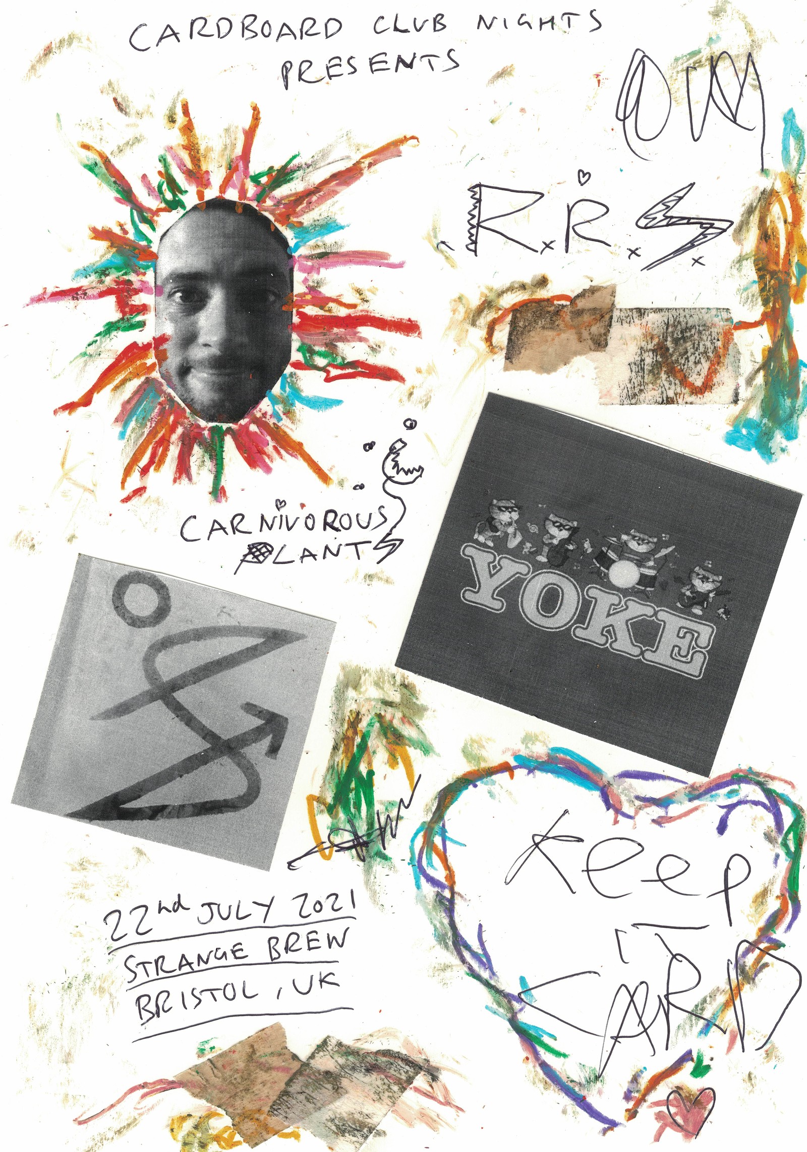 Cardboard Club w/ Yoke, Carnivorous Plants & RRS at Strange Brew