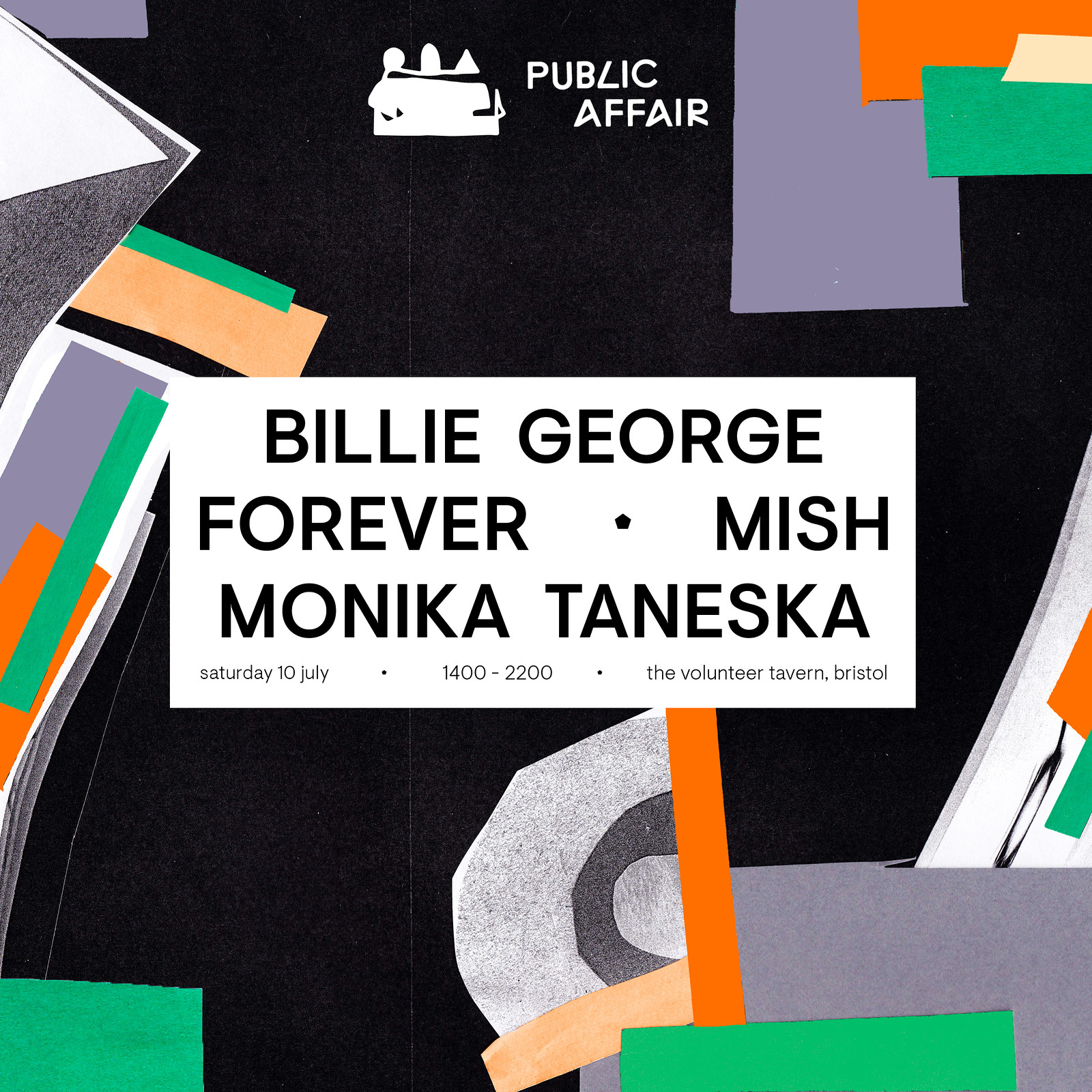 Public Affair #3: Billie George, MISH, Forever at The Volunteer Tavern