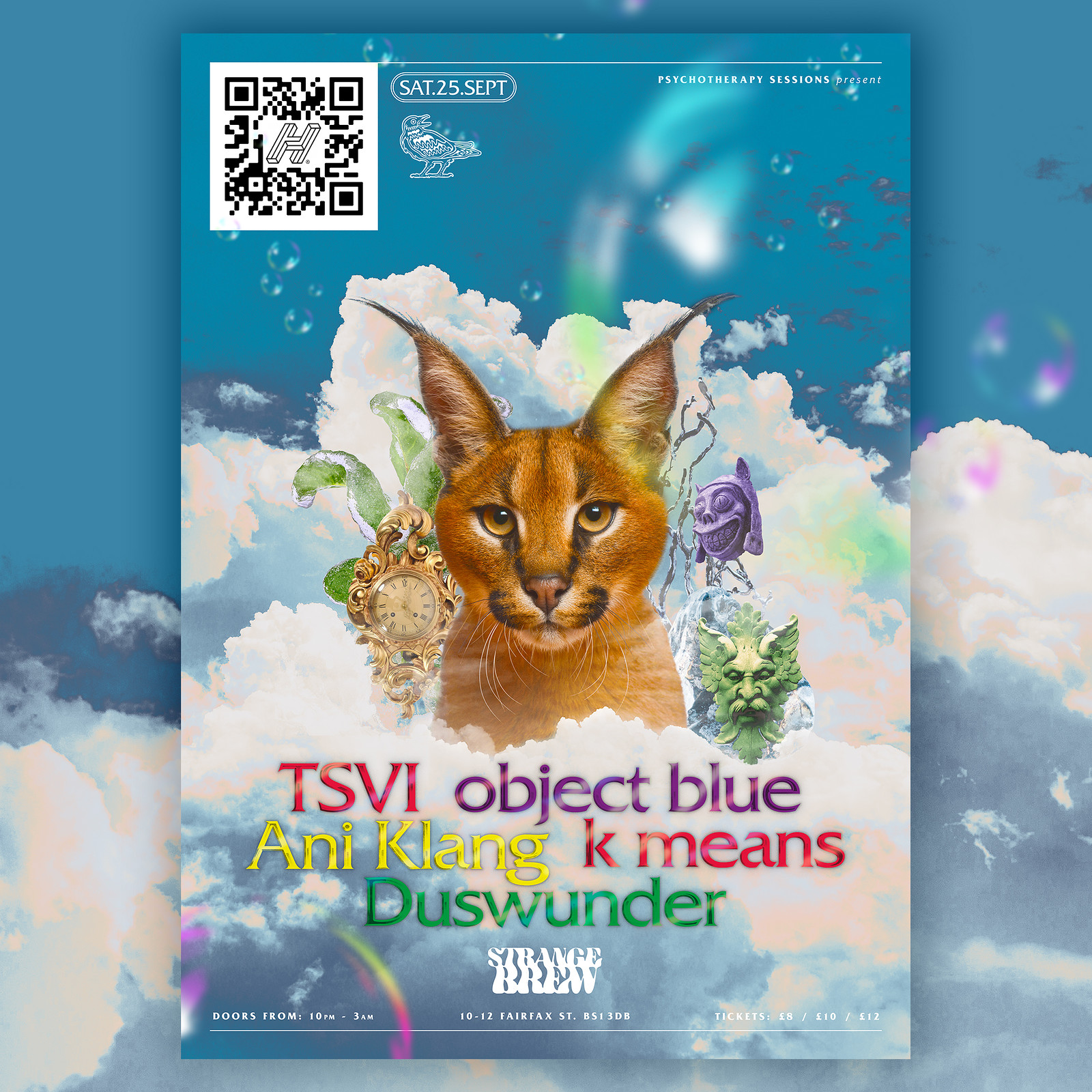 PTS w/ TSVI, object blue, Ani Klang ++ at Strange Brew