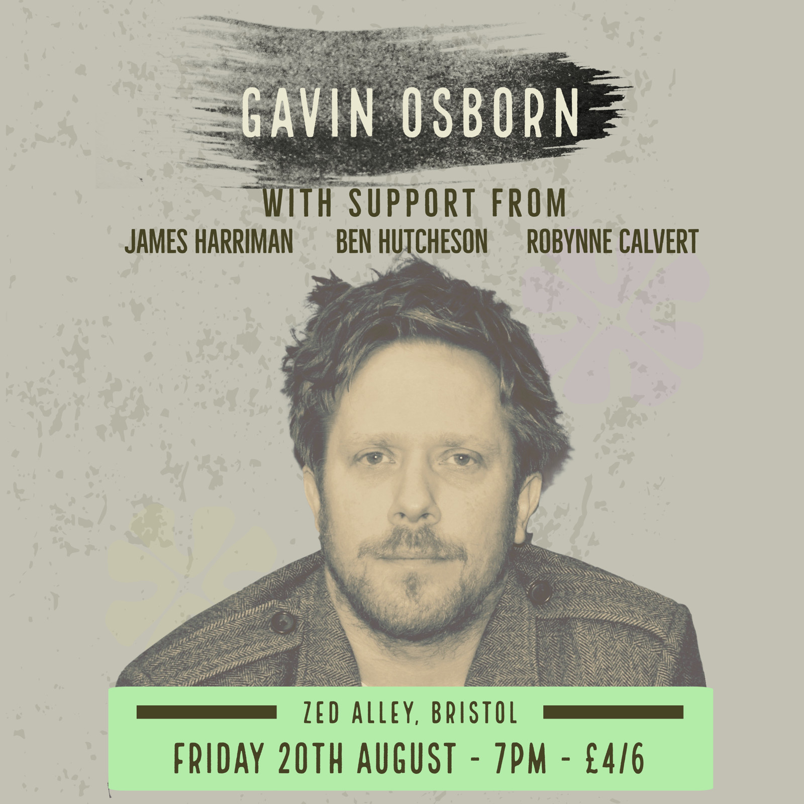 Gavin Osborn + Supports at Zed Alley