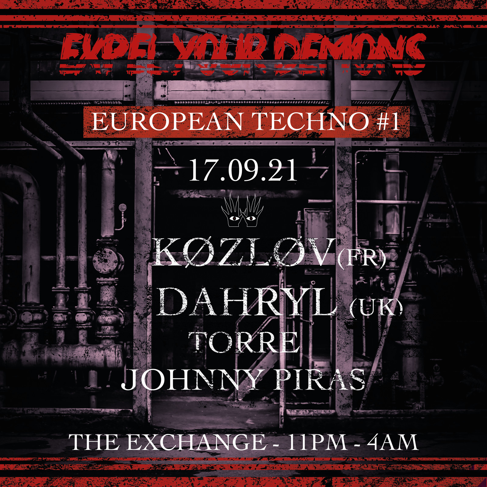 ϟ EUROPEAN TECHNO #1 - KØZLØV  ϟ at Exchange