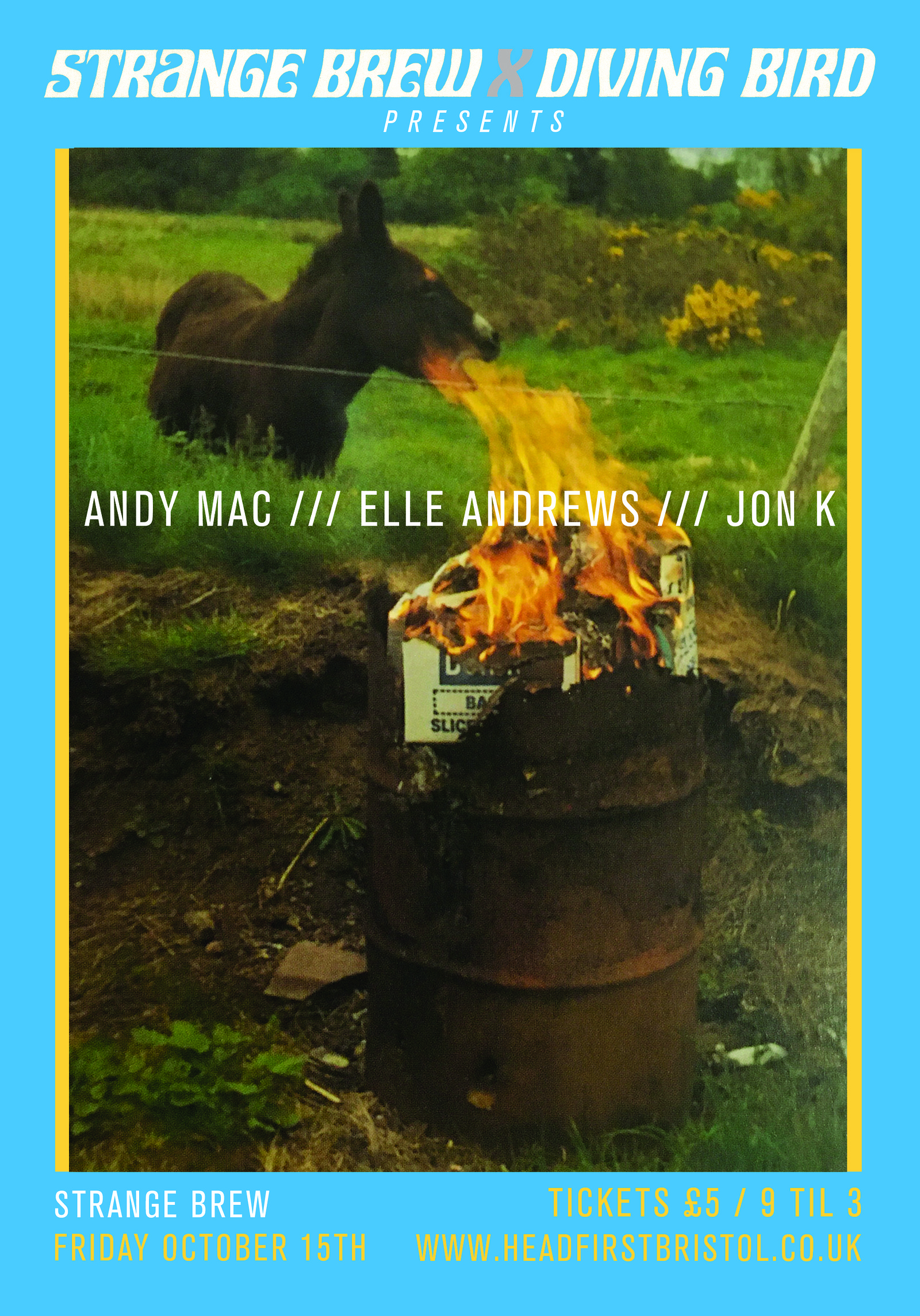 Jon K, Elle Andrews & Andy Mac at Strange Brew