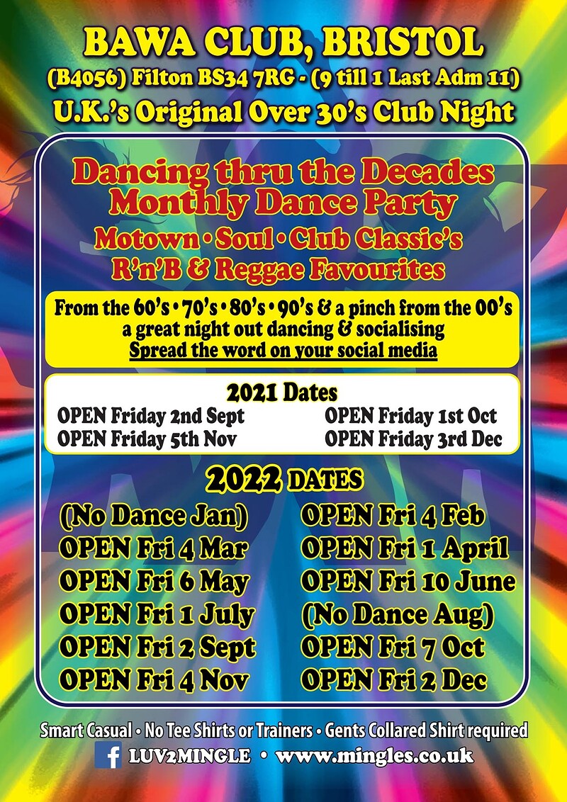 Over 30's Dancing Thru' The Decades Dance Party at The BAWA Club