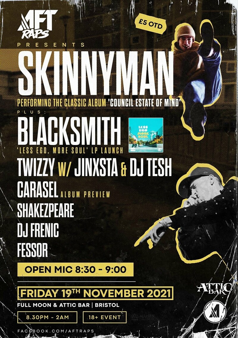 AFT Raps presents SKINNYMAN at The Attic Bar