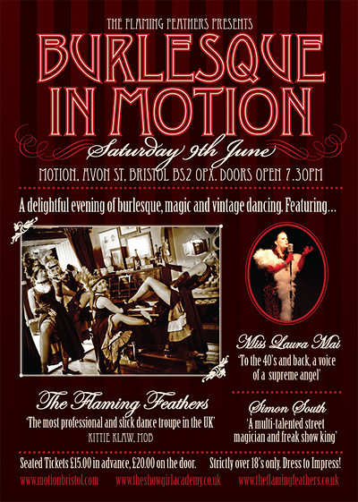 Burlesque In Motion at Motion, Bristol, Bs2 0px