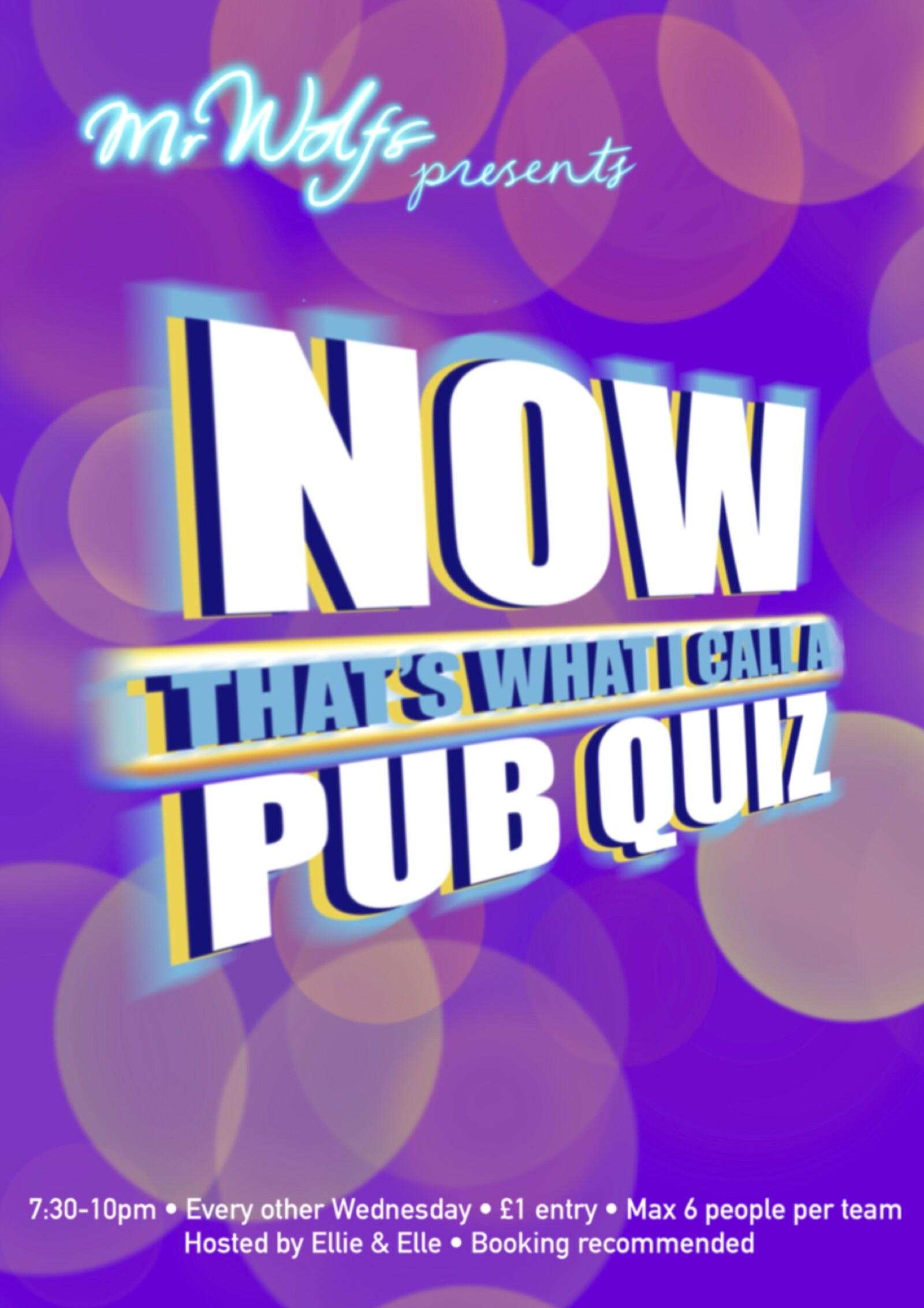 Now thats what i call a pub quiz at Mr Wolfs