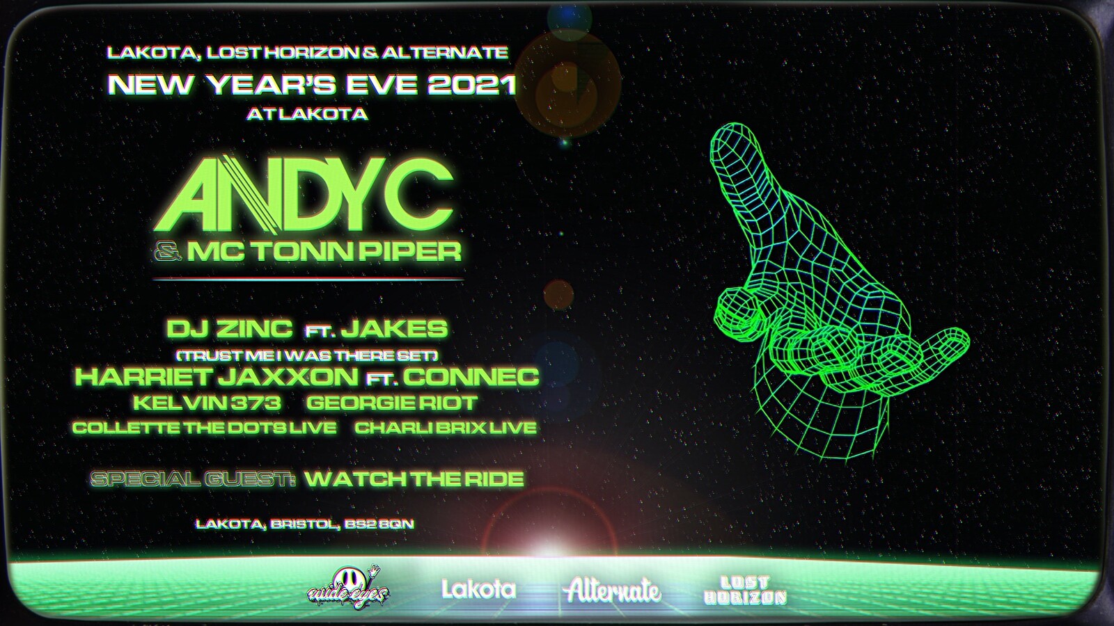 Lakota NYE 2021: Andy C, DJ Zinc, Harriet Jaxxon at Lakota