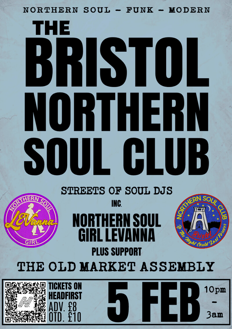 BRISTOL NORTHERN SOUL CLUB tickets — 0p The Old Market Assembly, Bristol