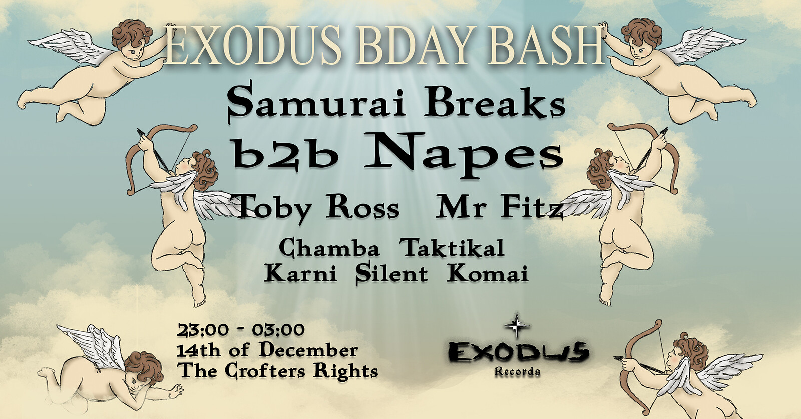Samurai Breaks b2b Napes, Toby ross & Mr Fitz at Crofters Rights