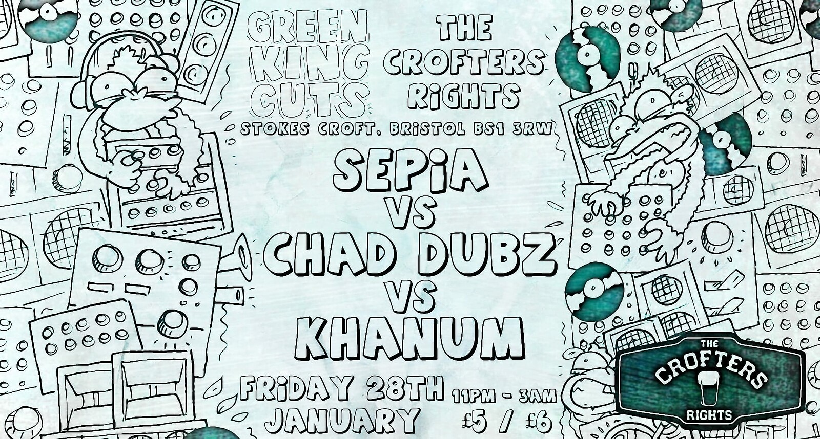 Sepia Vs Chad Dubz Vs Khanum at Crofters Rights