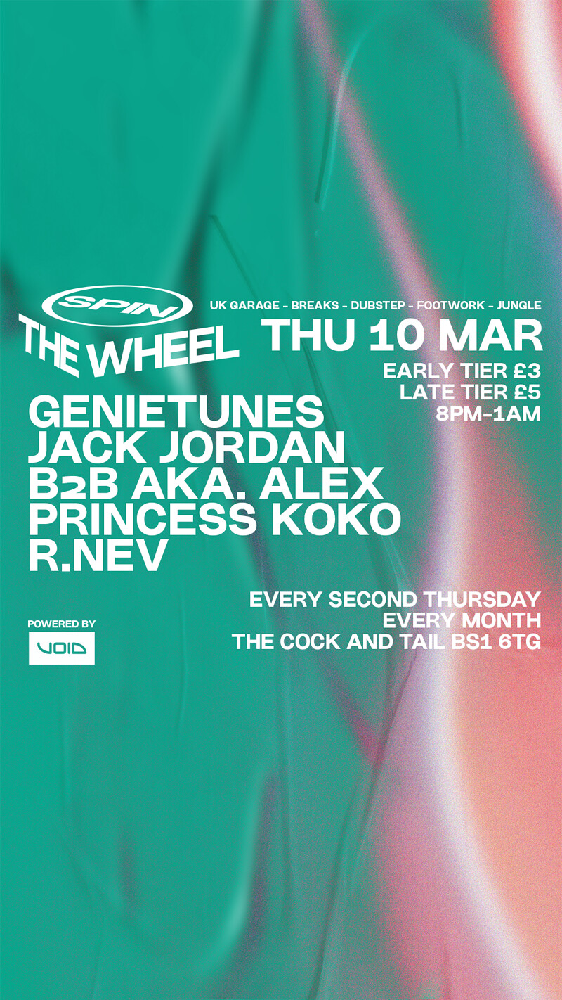 Spin The Wheel - GENIETUNES, PRINCESS KOKO + at The Cock And Tail