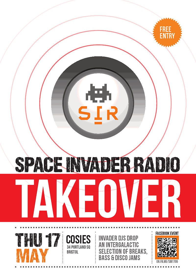 Space Invader Radio Takeover at Cosies