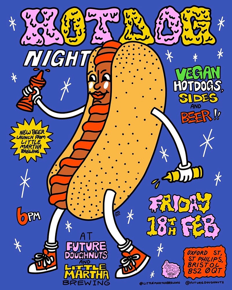 Hot Dog Night at Future Doughnuts & Little Martha Brewing