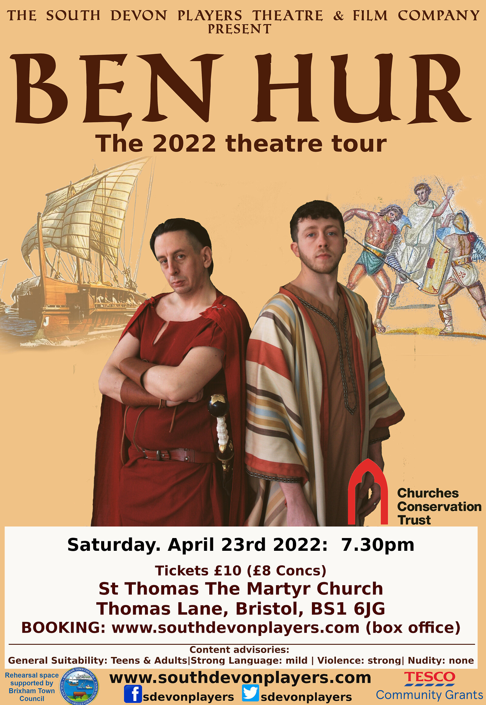 Ben Hur: The theatre show at St Thomas The Martyr Church Thomas Lane Bristol BS1 6JG