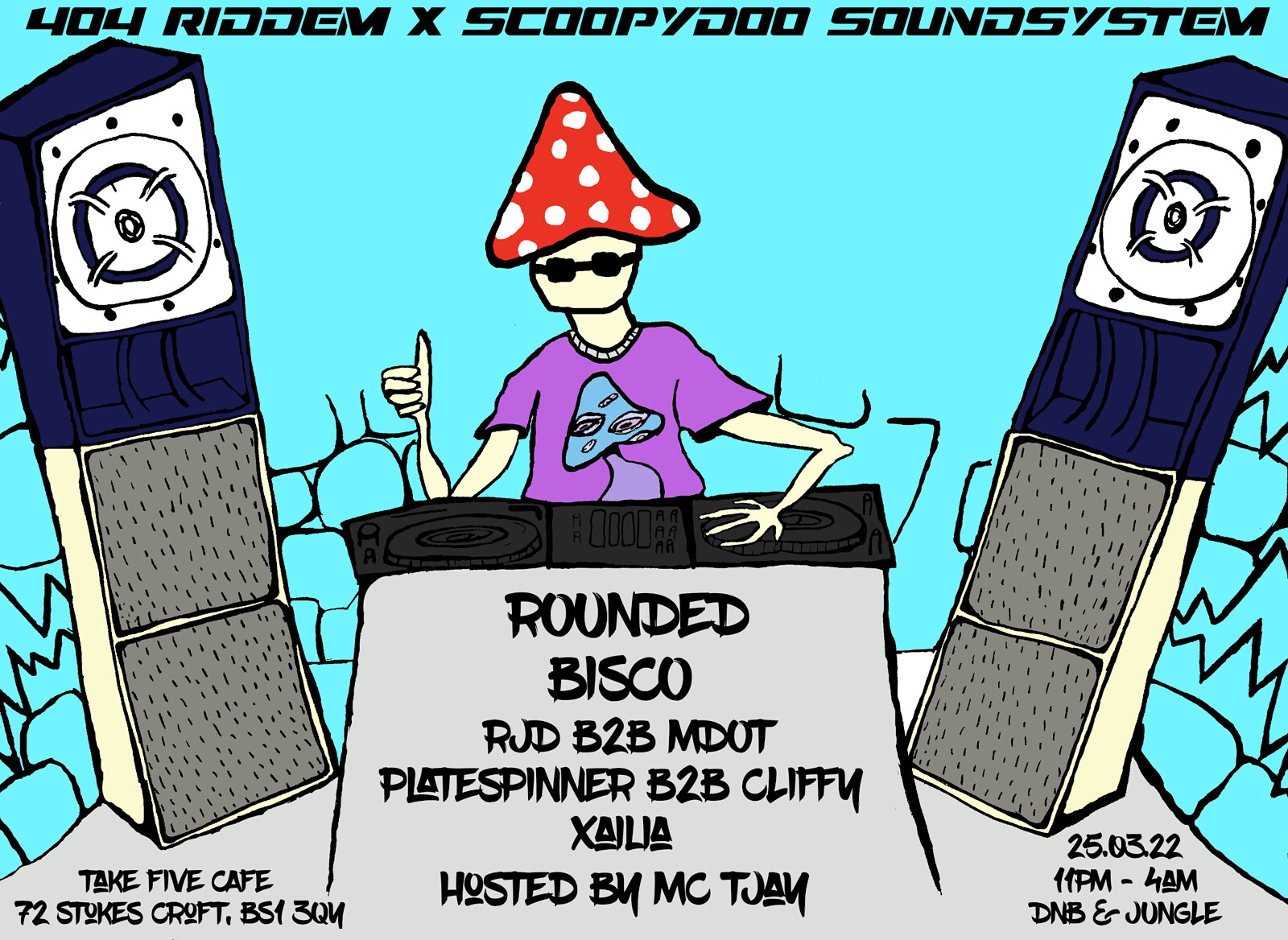 404RIDDEM X SCOOPYDOO SOUNDSYSTEM DNB/JUNGLE PARTY at Take Five Cafe