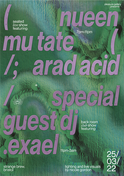 Nueen, Exael, Special Guest DJ, Arad Acid & more at Strange Brew