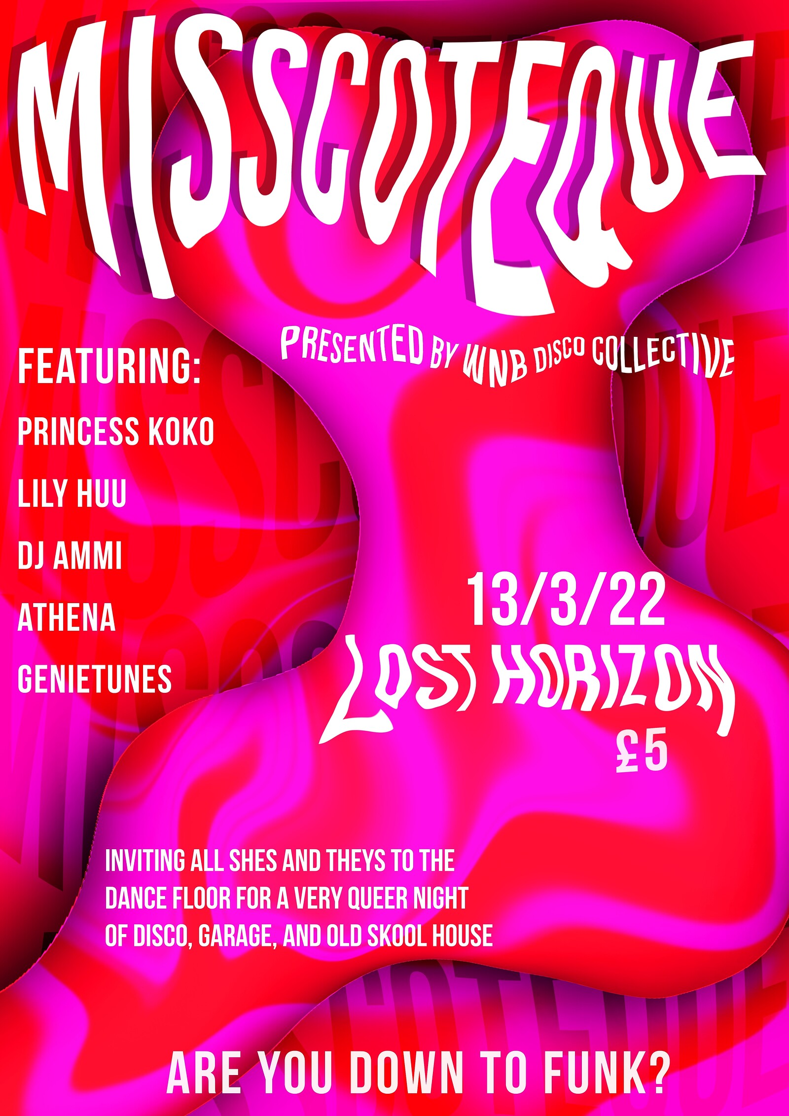 Misscoteque: Are You Down to Funk? at Lost Horizon