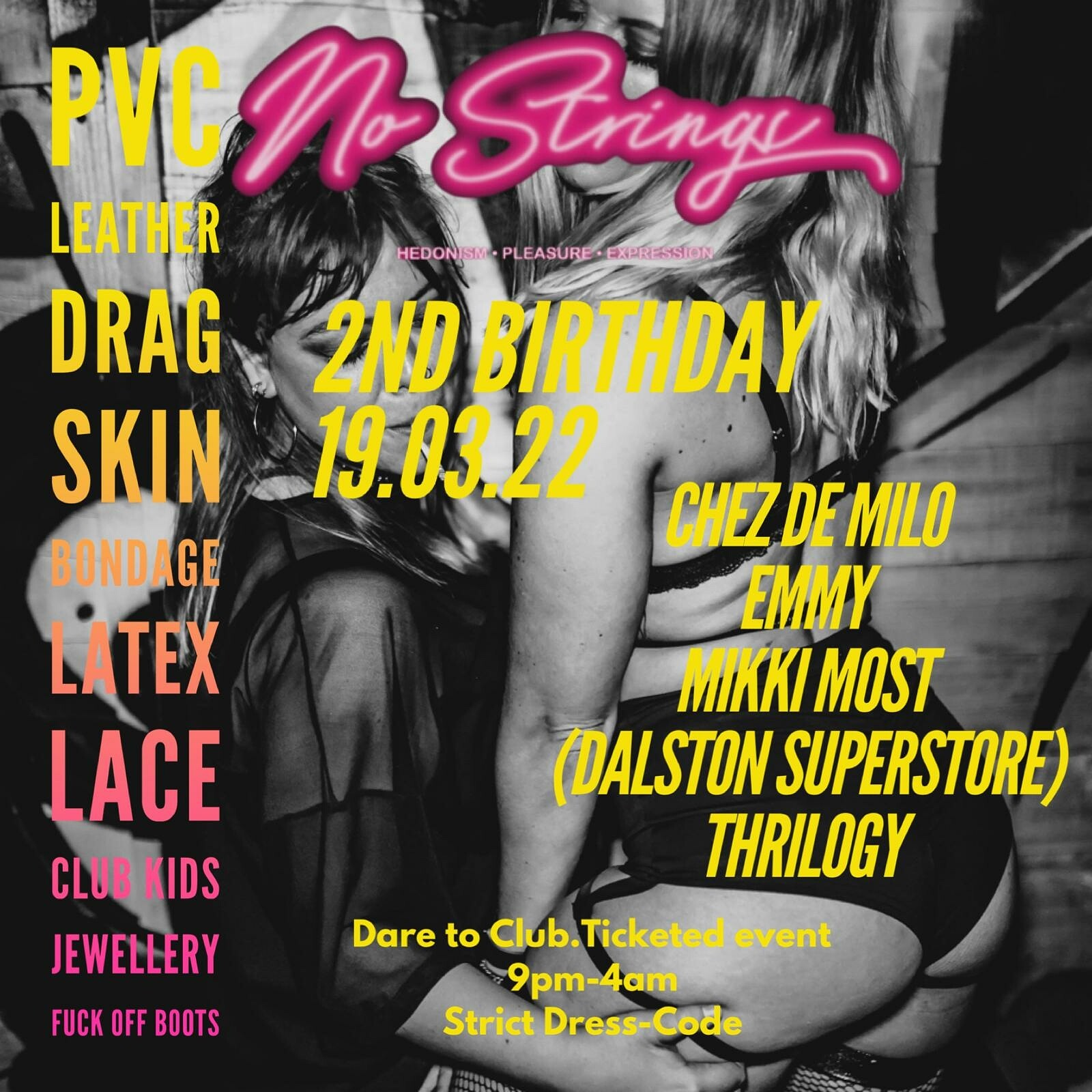 NO STRINGS 2ND BIRTHDAY at Dare to Club