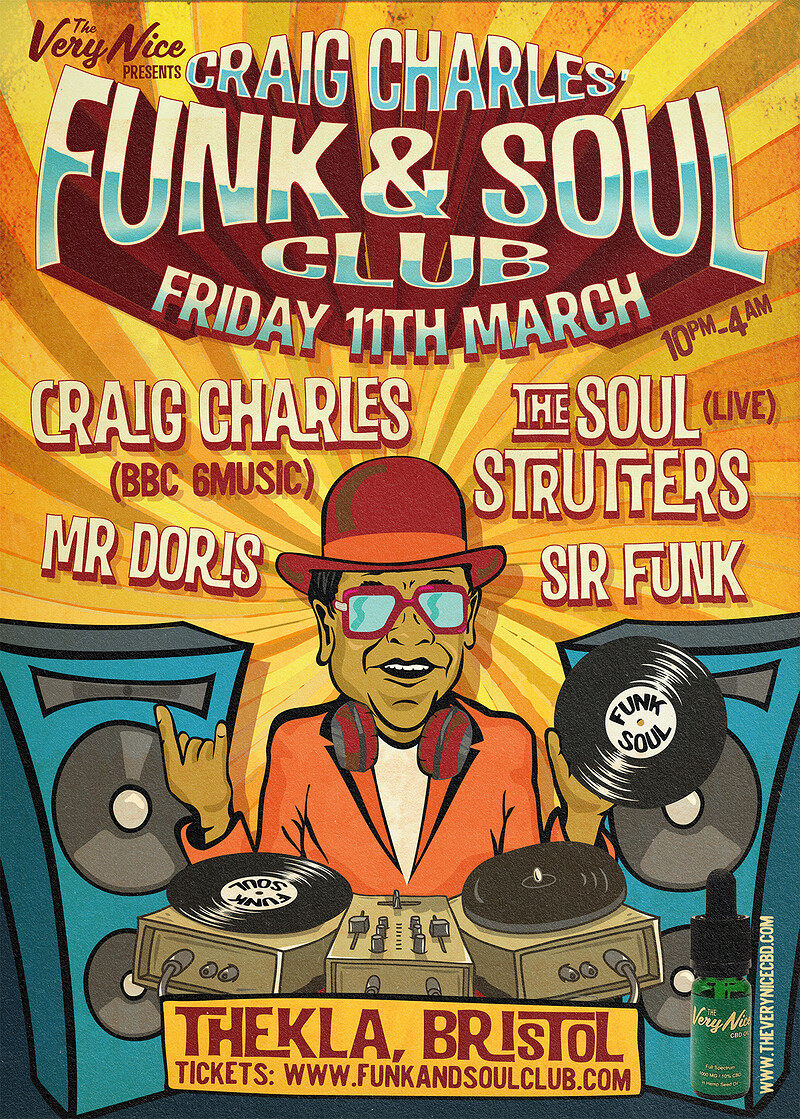 Craig Charles Funk and Soul Club - Bristol at Thekla