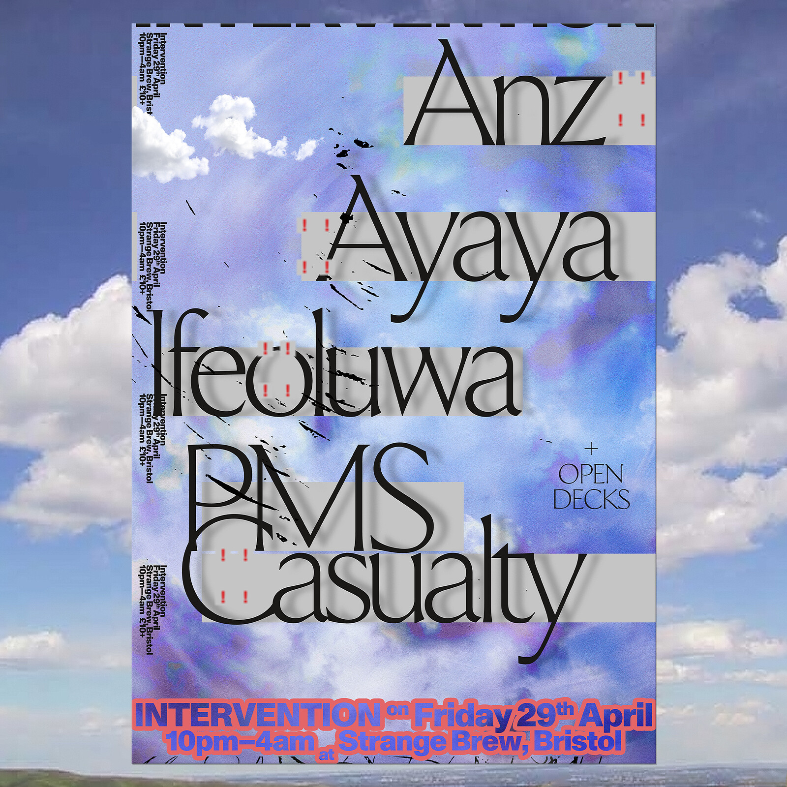 INTERVENTION w/ Anz, Ayaya, Ifeoluwa & PMSCasualty at Strange Brew