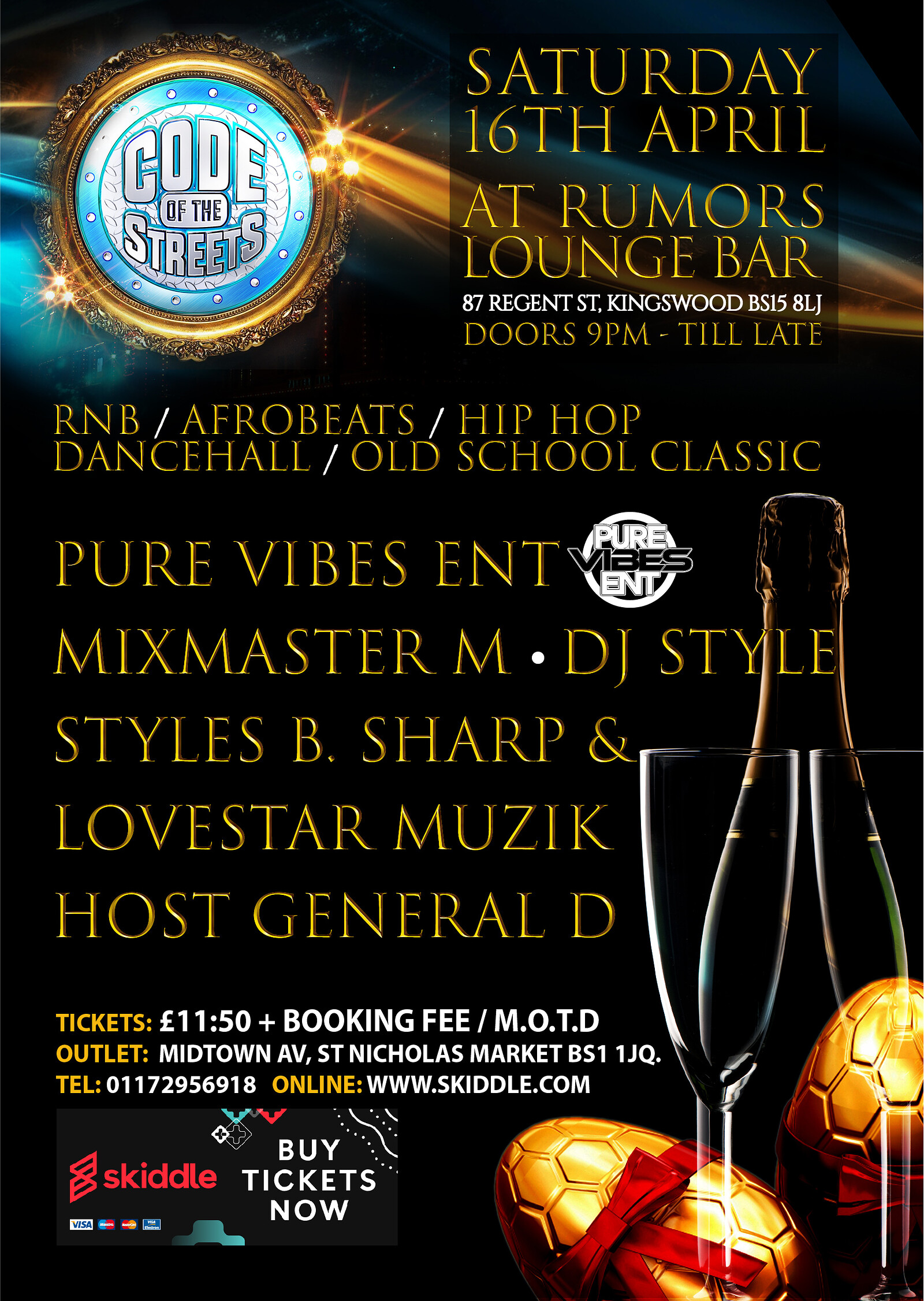 Code of the Streets Easter Special at Rumors Lounge & Bar