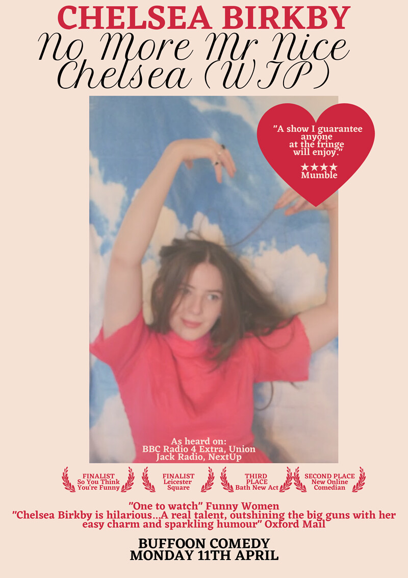 The Bristol Fringe, headliner Chelsea Birkby at 32 Princess Victoria Street BS8 4BZ Bristol