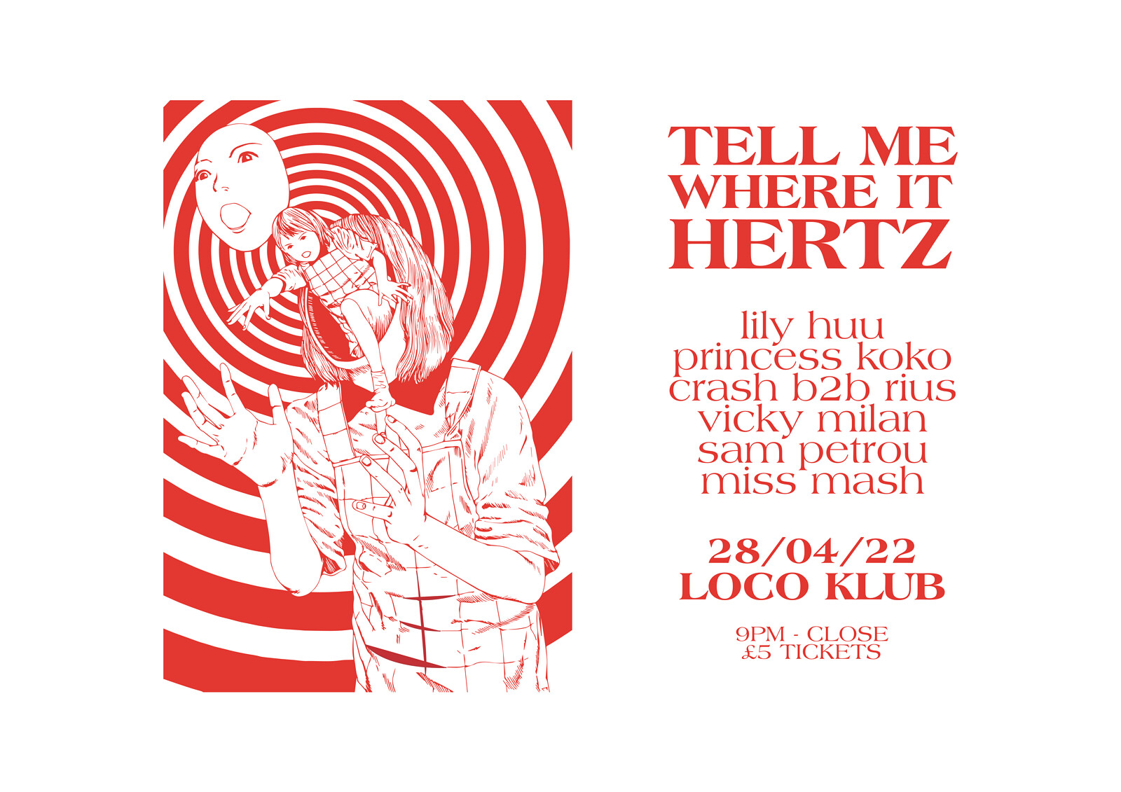TELL ME WHERE IT HERTZ at Loco Klub